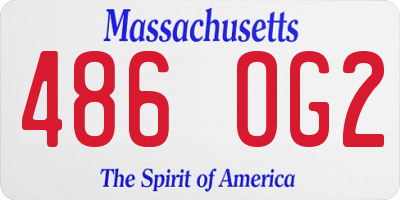 MA license plate 486OG2