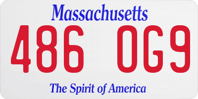 MA license plate 486OG9