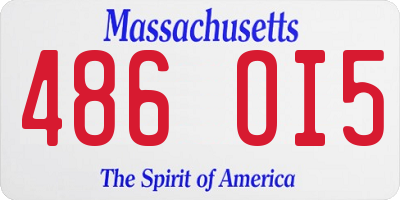 MA license plate 486OI5