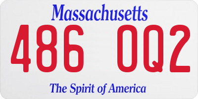 MA license plate 486OQ2