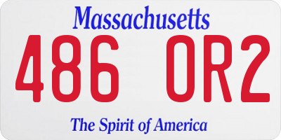 MA license plate 486OR2