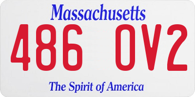 MA license plate 486OV2
