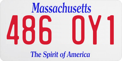 MA license plate 486OY1