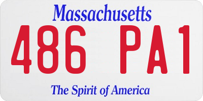 MA license plate 486PA1