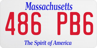 MA license plate 486PB6