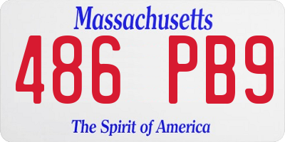MA license plate 486PB9