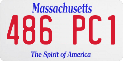 MA license plate 486PC1