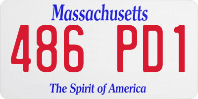 MA license plate 486PD1
