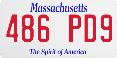 MA license plate 486PD9