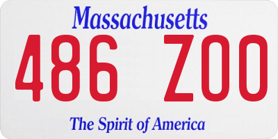 MA license plate 486ZO0