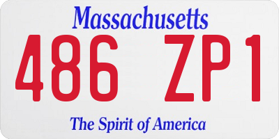MA license plate 486ZP1