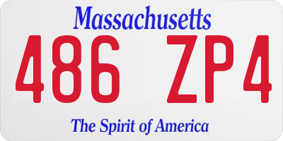 MA license plate 486ZP4