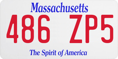 MA license plate 486ZP5