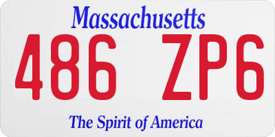 MA license plate 486ZP6
