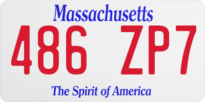 MA license plate 486ZP7