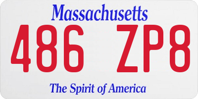 MA license plate 486ZP8