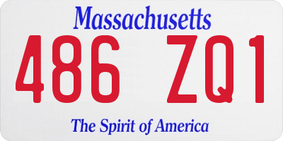 MA license plate 486ZQ1