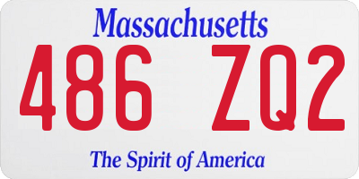 MA license plate 486ZQ2