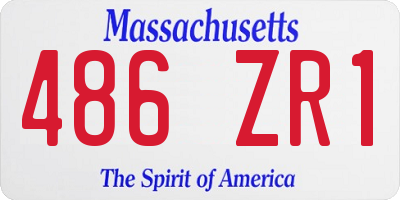 MA license plate 486ZR1
