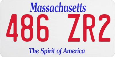 MA license plate 486ZR2
