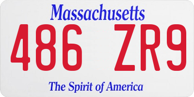 MA license plate 486ZR9