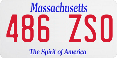 MA license plate 486ZS0