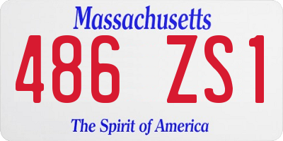 MA license plate 486ZS1