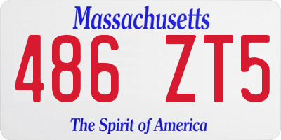 MA license plate 486ZT5