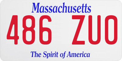 MA license plate 486ZU0