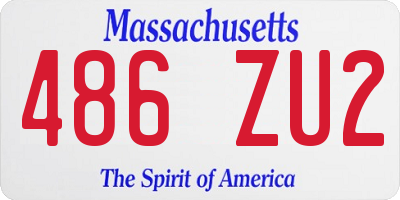 MA license plate 486ZU2