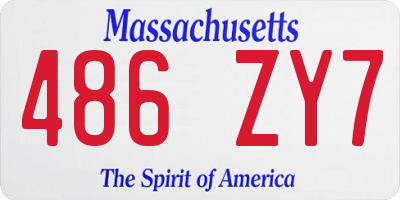 MA license plate 486ZY7