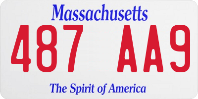 MA license plate 487AA9