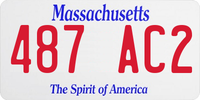 MA license plate 487AC2