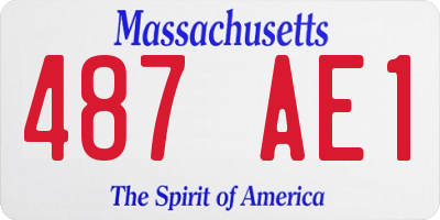 MA license plate 487AE1