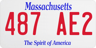 MA license plate 487AE2
