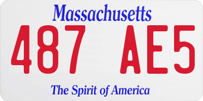 MA license plate 487AE5