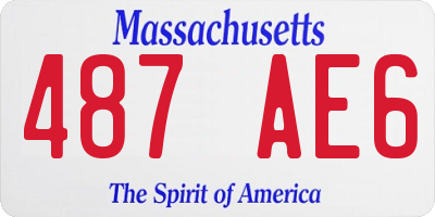 MA license plate 487AE6