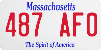 MA license plate 487AF0
