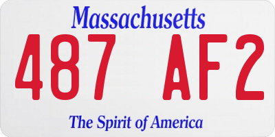 MA license plate 487AF2