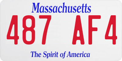 MA license plate 487AF4