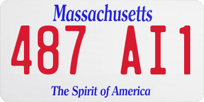 MA license plate 487AI1