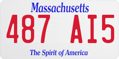 MA license plate 487AI5