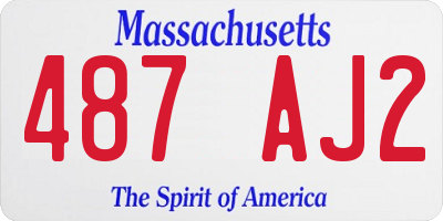 MA license plate 487AJ2