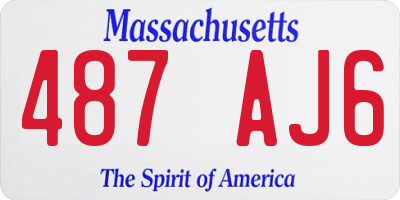 MA license plate 487AJ6