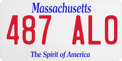 MA license plate 487AL0