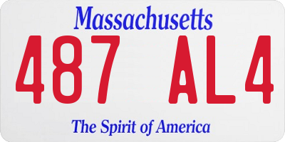 MA license plate 487AL4