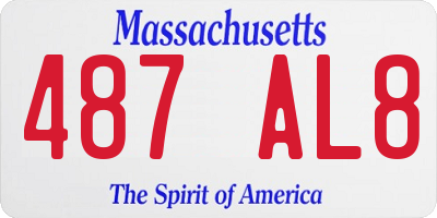 MA license plate 487AL8