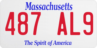 MA license plate 487AL9