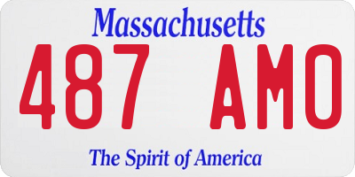 MA license plate 487AM0