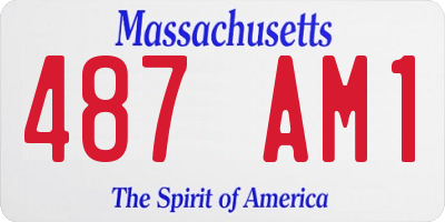 MA license plate 487AM1